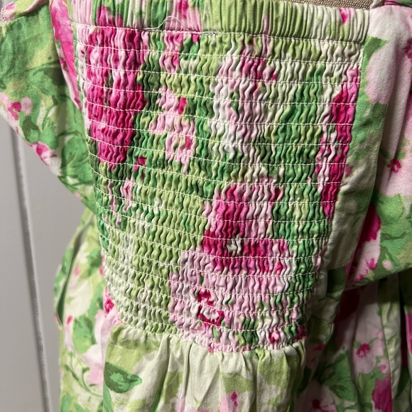 Torrid Pink and Green Floral Dress - Picture 2 of 5